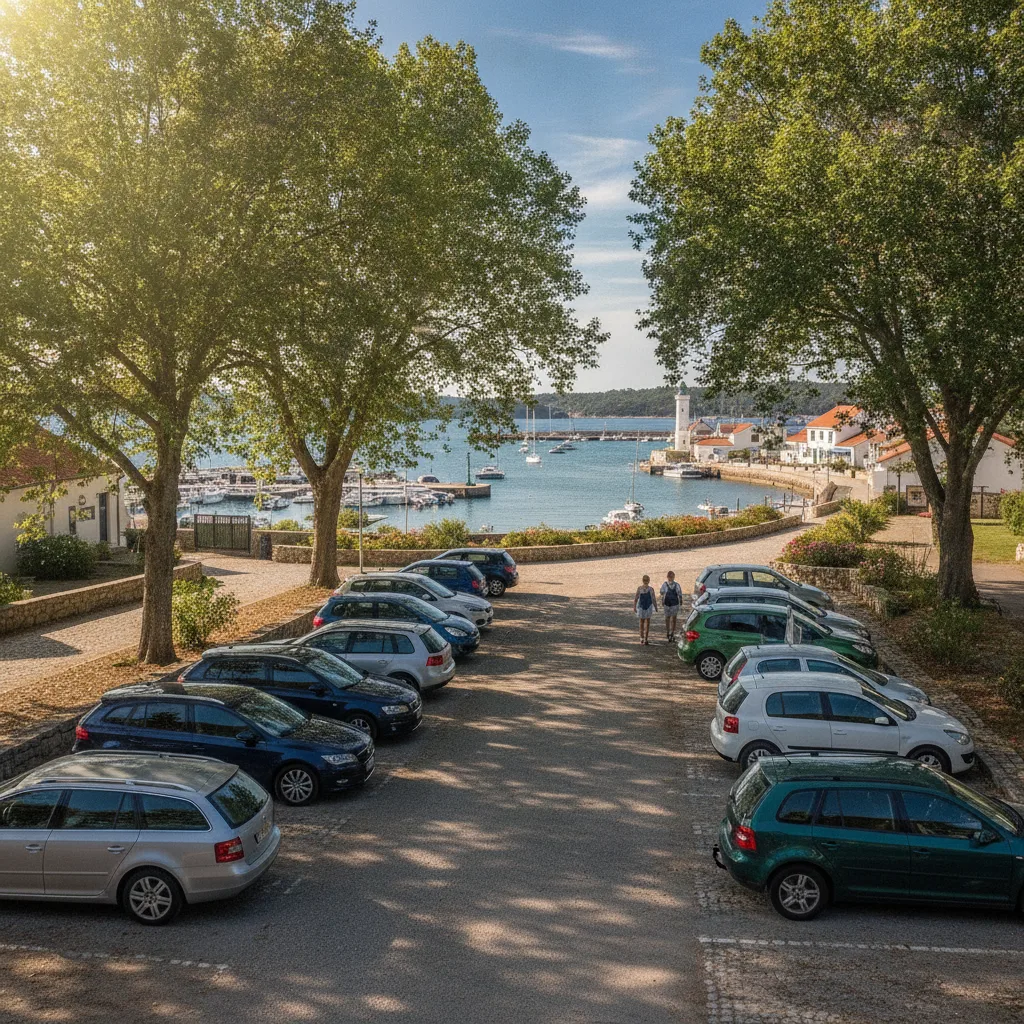 parking port Locmariaquer embarquement
