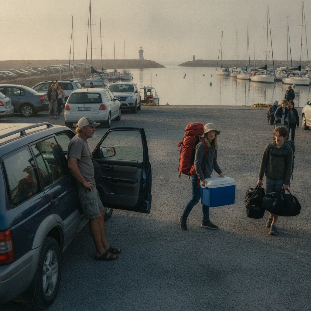 parking port Locmariaquer embarquement